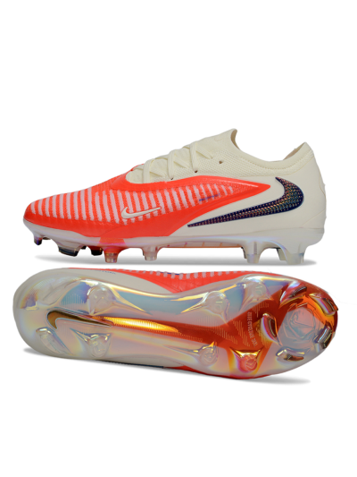 Nike Phantom 6 Elite Low FG Firm Ground Soccer Cleats - Red/Coral Burst/White