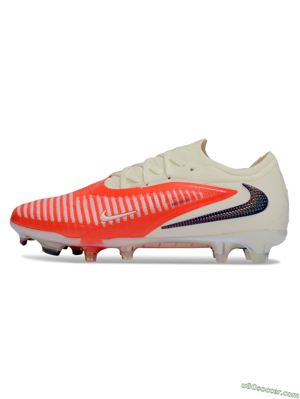 Nike Phantom 6 Elite Low FG Firm Ground Soccer Cleats - Red/Coral Burst/White 2