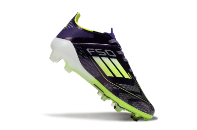 Adidas F50 Elite FG Firm Ground Soccer Cleats - Purple/Lime Green/Black
