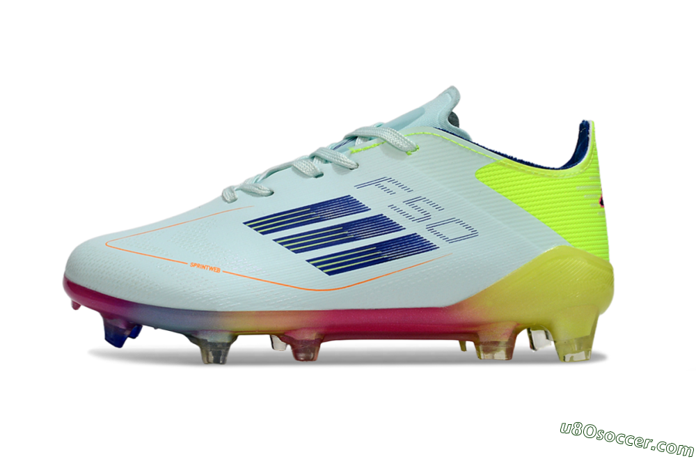 Adidas F50 Elite FG Firm Ground Soccer Cleats - White/Neon Yellow/Coral Pink 1