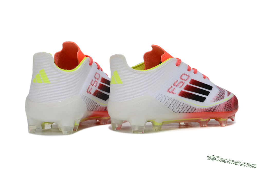 Adidas F50 Elite FG Firm Ground Soccer Cleats - White/Fiery Red/Lime Green 5