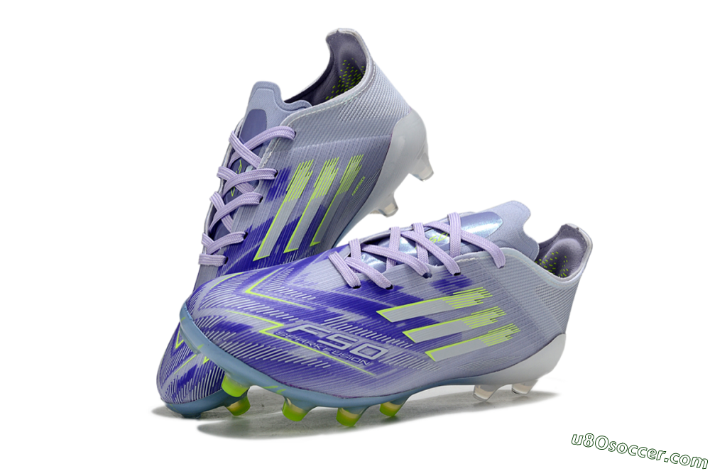 Adidas F50 Elite FG Firm Ground Soccer Cleats - Purple/Bright Yellow/Light Blue 2