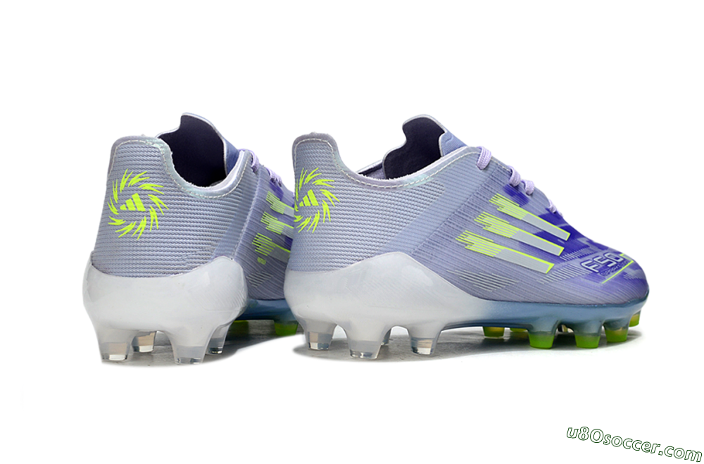 Adidas F50 Elite FG Firm Ground Soccer Cleats - Purple/Bright Yellow/Light Blue 5
