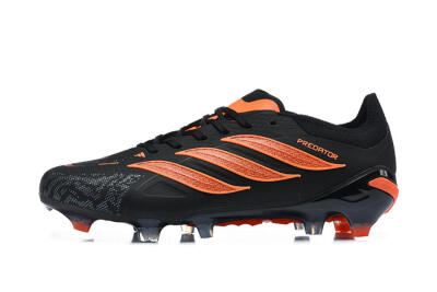 Adidas Predator 26 Elite FG Firm Ground Soccer Cleats - Black/Vibrant Orange/Shadow Black