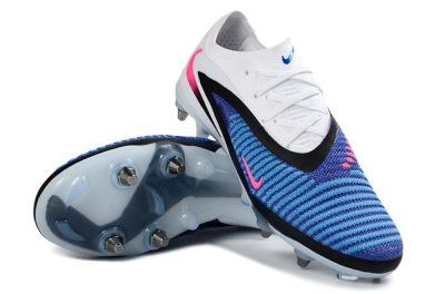 Nike Phantom 6 Elite Low SG Soft Ground Soccer Cleats - Blue/Electric Blue/Neon Pink