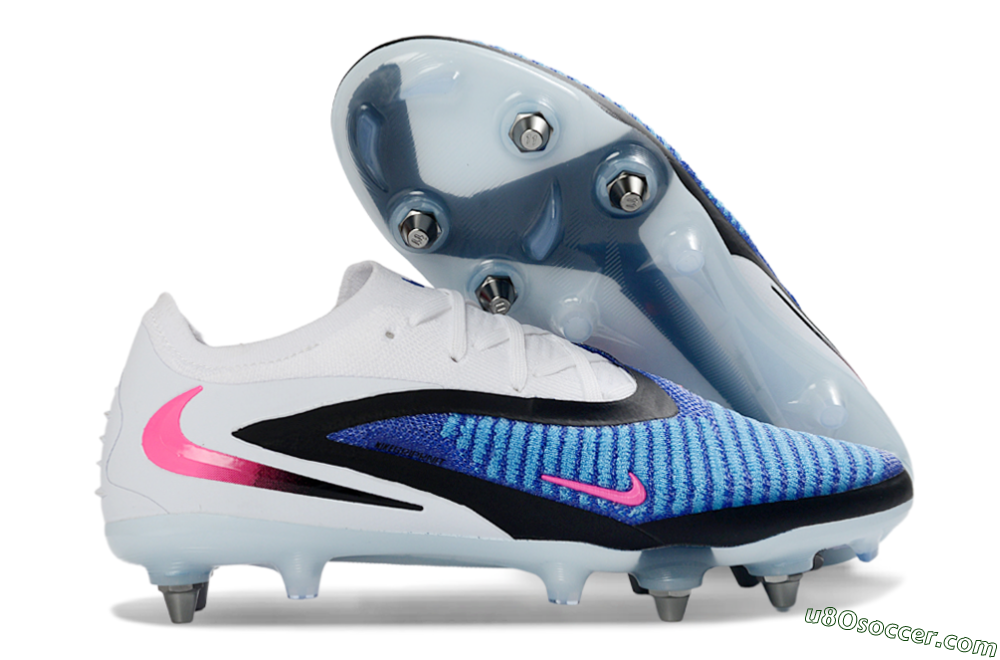Nike Phantom 6 Elite Low SG Soft Ground Soccer Cleats - Blue/Electric Blue/Neon Pink 1