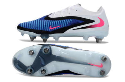 Nike Phantom 6 Elite Low SG Soft Ground Soccer Cleats - Blue/Electric Blue/Neon Pink