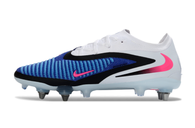 Nike Phantom 6 Elite Low SG Soft Ground Soccer Cleats - Blue/Electric Blue/Neon Pink