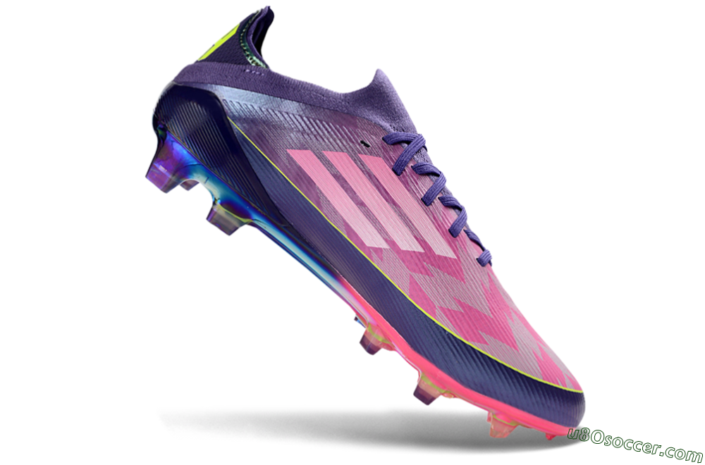 Adidas F50 Elite FG Firm Ground Soccer Cleats - Purple/Vibrant Pink/Rainbow Gradient 4