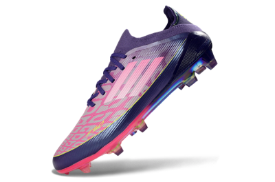 Adidas F50 Elite FG Firm Ground Soccer Cleats - Purple/Vibrant Pink/Rainbow Gradient