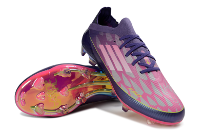 Adidas F50 Elite FG Firm Ground Soccer Cleats - Purple/Vibrant Pink/Rainbow Gradient