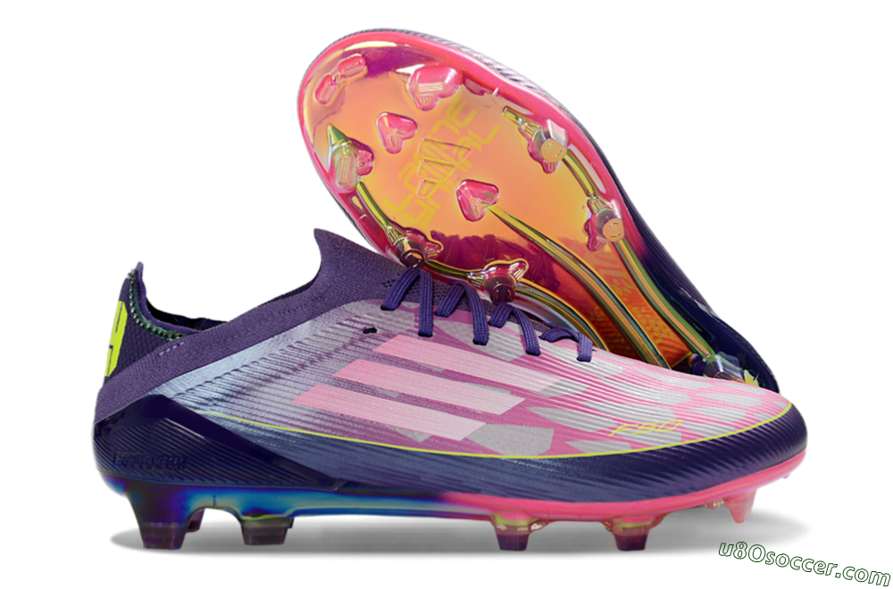 Adidas F50 Elite FG Firm Ground Soccer Cleats - Purple/Vibrant Pink/Rainbow Gradient 1