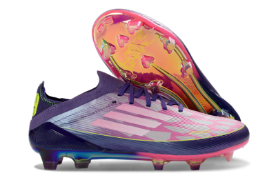 Adidas F50 Elite FG Firm Ground Soccer Cleats - Purple/Vibrant Pink/Rainbow Gradient