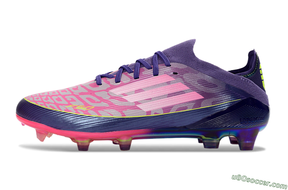 Adidas F50 Elite FG Firm Ground Soccer Cleats - Purple/Vibrant Pink/Rainbow Gradient 2