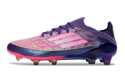 Adidas F50 Elite FG Firm Ground Soccer Cleats - Purple/Vibrant Pink/Rainbow Gradient