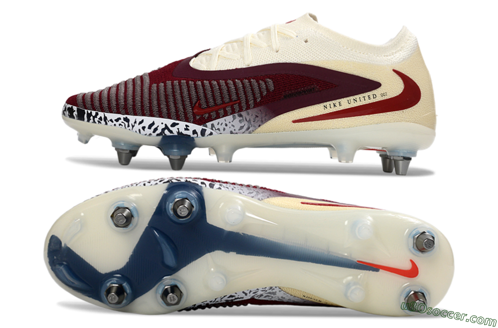 Nike Phantom 6 Elite Low SG Soft Ground Soccer Cleats - Crimson/Ivory/Jet Black 0