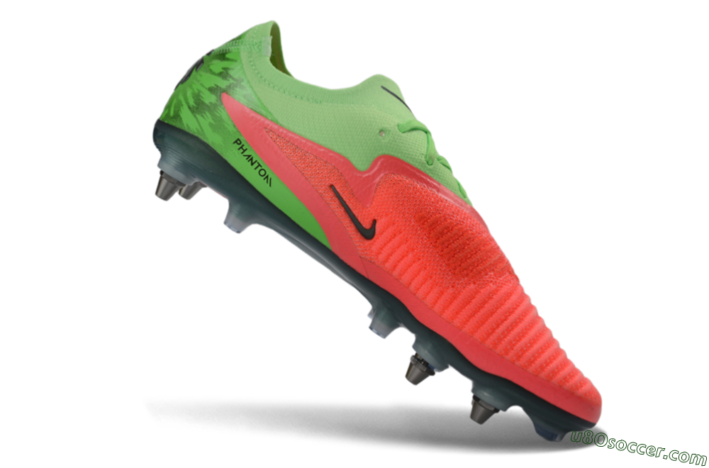 Nike Phantom 6 Elite Low SG Soft Ground Soccer Cleats - Green/Neon Green/Flame Orange 4