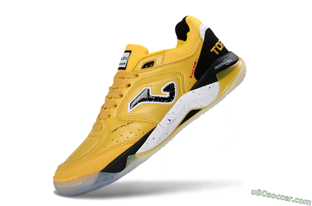 Joma Top Flex IC Indoor & Futsal Soccer Shoes - Yellow/Black/White 5