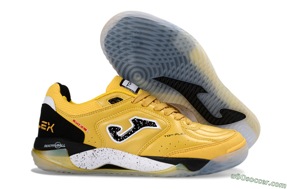 Joma Top Flex IC Indoor & Futsal Soccer Shoes - Yellow/Black/White 1