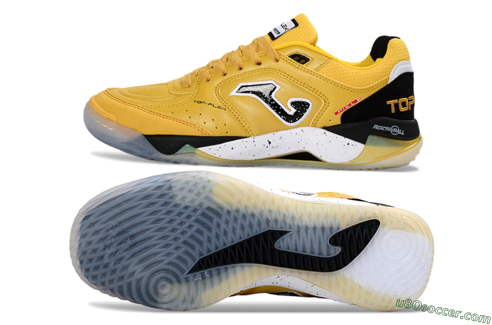 Joma Top Flex IC Indoor & Futsal Soccer Shoes - Yellow/Black/White 0