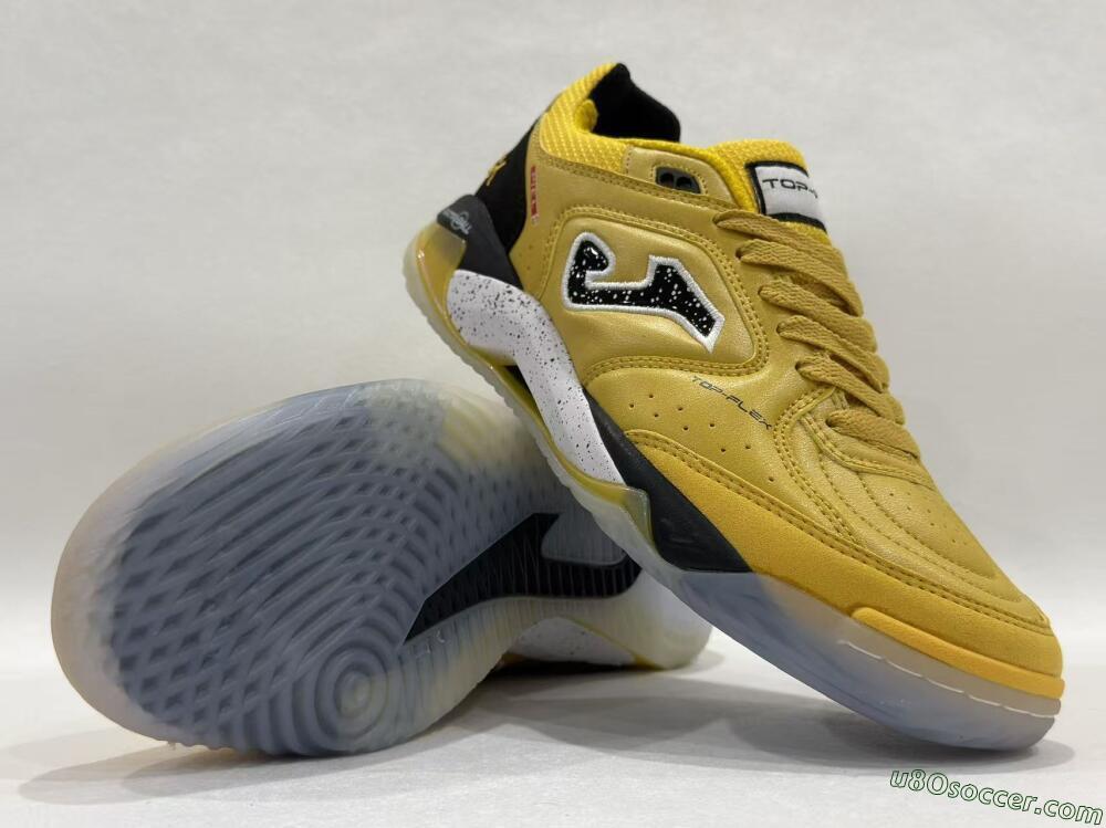 Joma Top Flex IC Indoor & Futsal Soccer Shoes - Yellow/Black/White