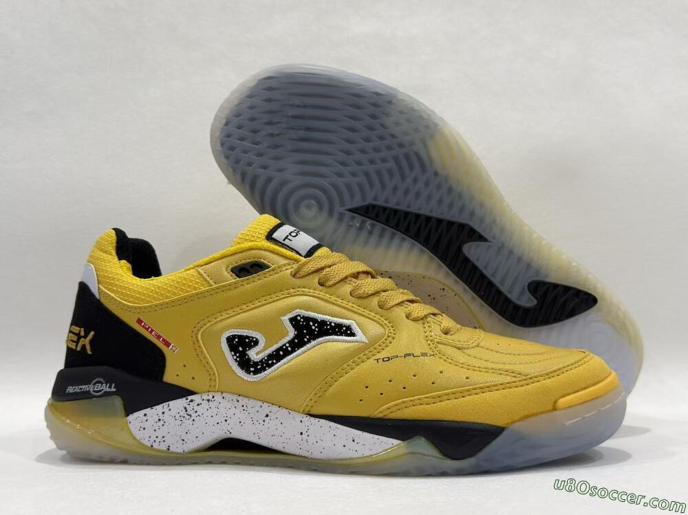 Joma Top Flex IC Indoor & Futsal Soccer Shoes - Yellow/Black/White