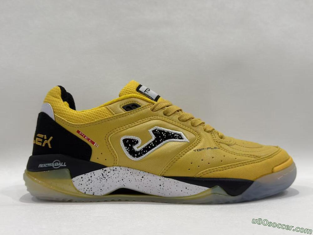 Joma Top Flex IC Indoor & Futsal Soccer Shoes - Yellow/Black/White