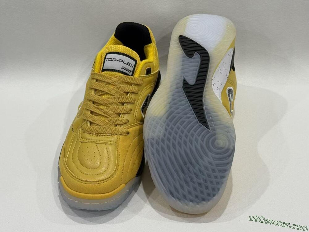Joma Top Flex IC Indoor & Futsal Soccer Shoes - Yellow/Black/White