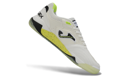 Joma Top Flex IC Indoor & Futsal Soccer Shoes - White/Lime Yellow/Black