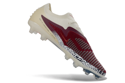 Nike Phantom 6 Elite Low AG Artificial Grass Soccer Cleats - Crimson/Cream/Deep Blue