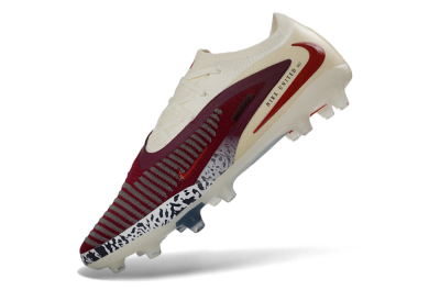 Nike Phantom 6 Elite Low AG Artificial Grass Soccer Cleats - Crimson/Cream/Deep Blue