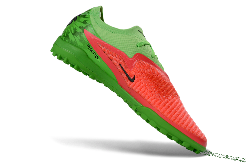 Nike Phantom 6 Elite Low TF Artificial Turf Soccer Shoes - Green/Vibrant Pink/Neon Green 4