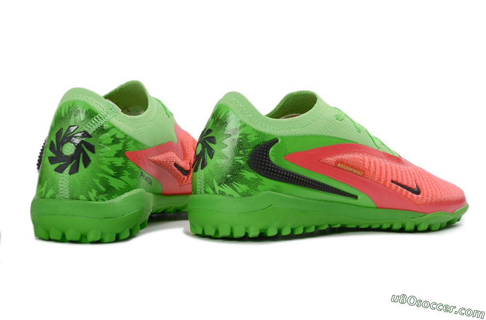 Nike Phantom 6 Elite Low TF Artificial Turf Soccer Shoes - Green/Vibrant Pink/Neon Green 6