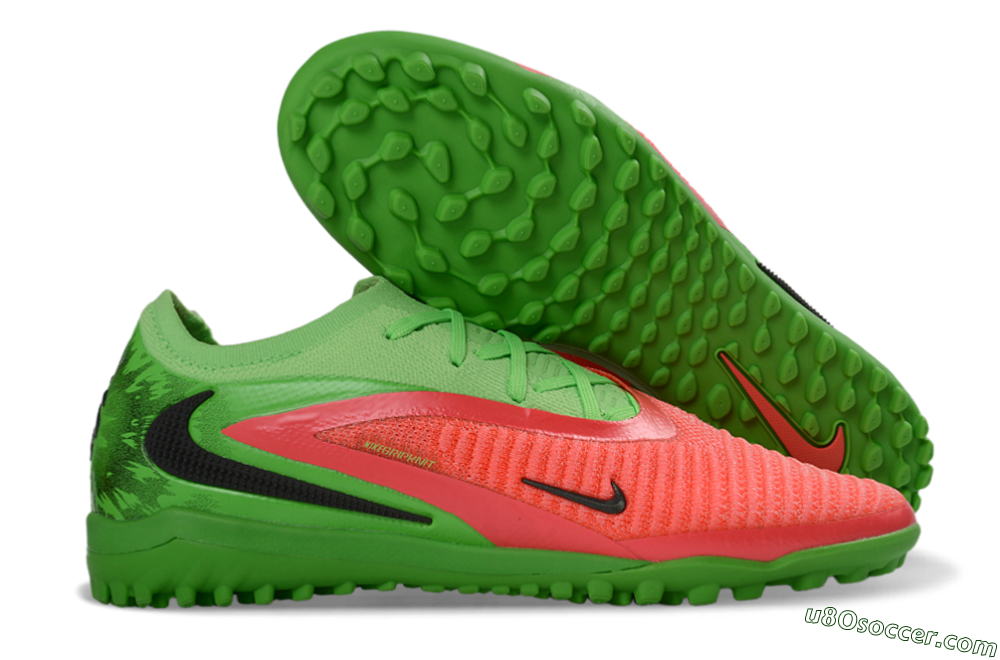 Nike Phantom 6 Elite Low TF Artificial Turf Soccer Shoes - Green/Vibrant Pink/Neon Green 1