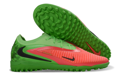 Nike Phantom 6 Elite Low TF Artificial Turf Soccer Shoes - Green/Vibrant Pink/Neon Green