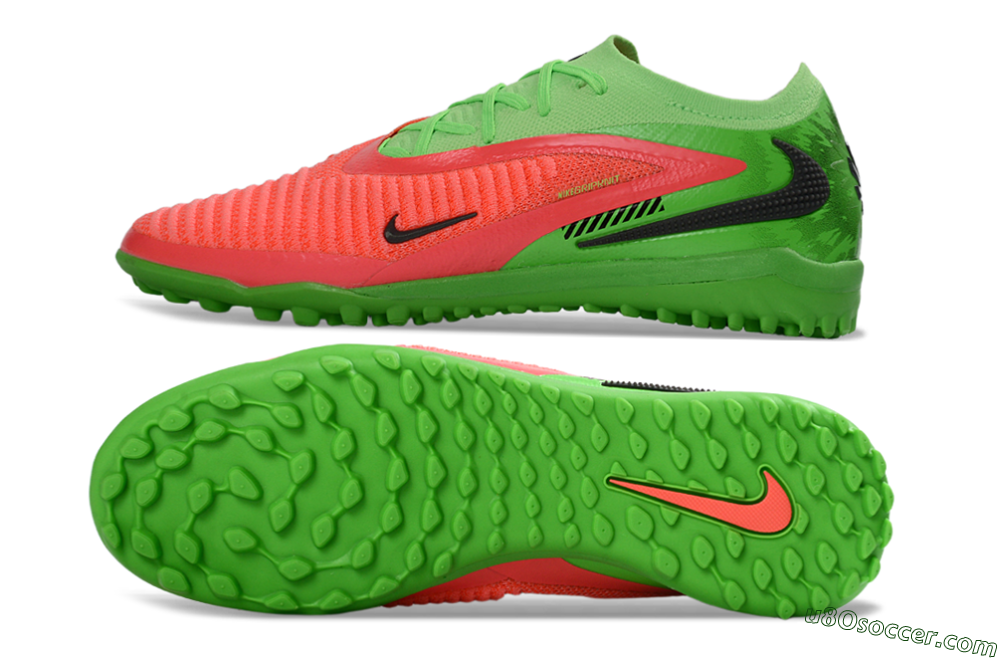 Nike Phantom 6 Elite Low TF Artificial Turf Soccer Shoes - Green/Vibrant Pink/Neon Green 0
