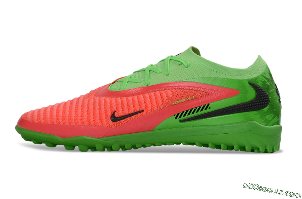 Nike Phantom 6 Elite Low TF Artificial Turf Soccer Shoes - Green/Vibrant Pink/Neon Green 2