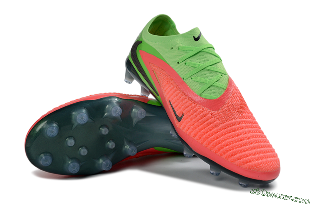 Nike Phantom 6 Elite Low AG Artificial Grass Soccer Cleats - Pink/Neon Green/Black 3