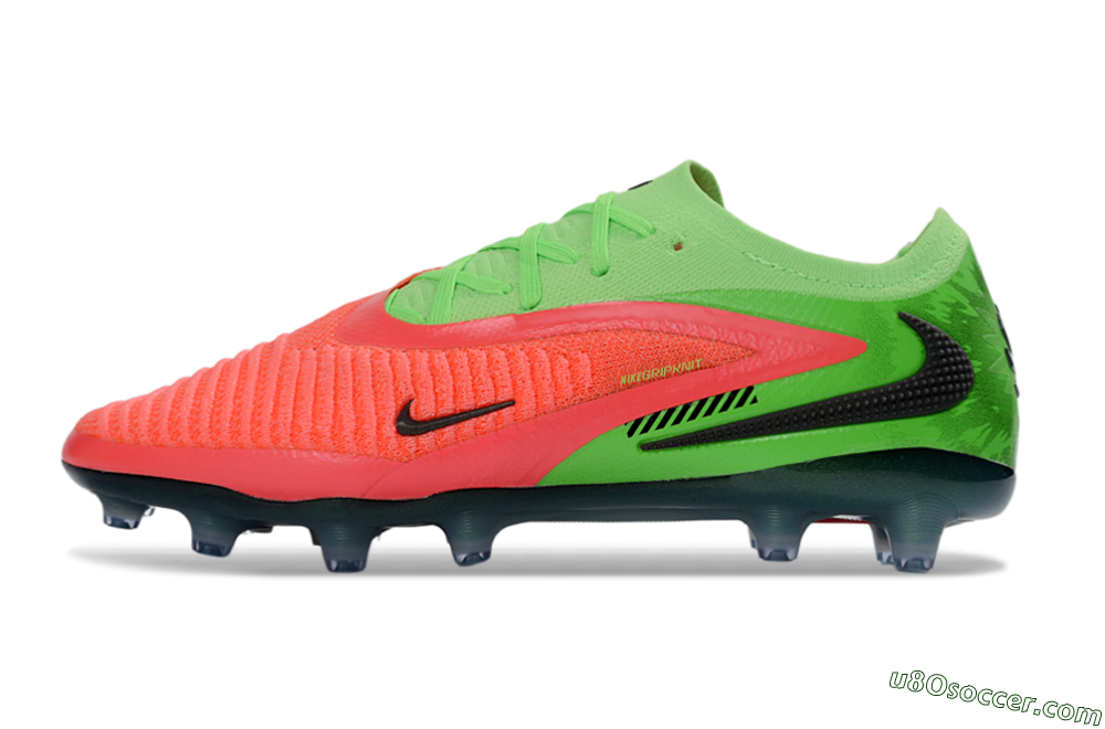 Nike Phantom 6 Elite Low AG Artificial Grass Soccer Cleats - Pink/Neon Green/Black 2