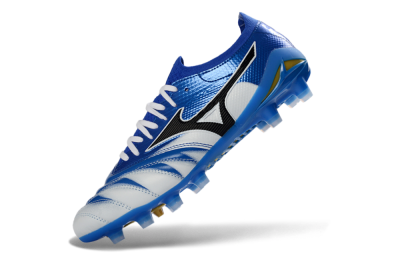 Mizuno Morelia Neo 4 FG Firm Ground Soccer Cleats - Blue/Ice Blue/Golden Yellow