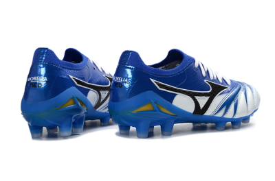Mizuno Morelia Neo 4 FG Firm Ground Soccer Cleats - Blue/Ice Blue/Golden Yellow