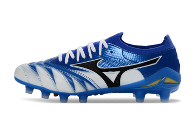 Mizuno Morelia Neo 4 FG Firm Ground Soccer Cleats - Blue/Ice Blue/Golden Yellow