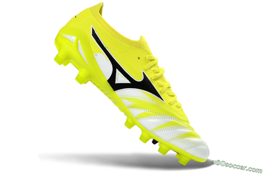 Mizuno Morelia Neo 4 FG Firm Ground Soccer Cleats - Yellow/Vibrant Yellow/Frosty White 4