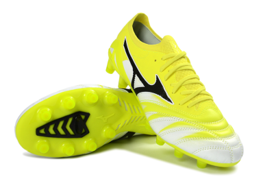 Mizuno Morelia Neo 4 FG Firm Ground Soccer Cleats - Yellow/Vibrant Yellow/Frosty White