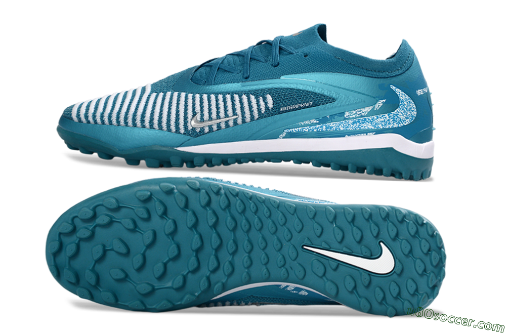 Nike Phantom 6 Elite Low TF Artificial Turf Soccer Shoes - Aqua/Ocean Breeze/Deep Teal 0