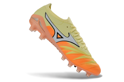 Mizuno Morelia Neo 4 FG Firm Ground Soccer Cleats - Yellow/Bright Orange/Soft Pink