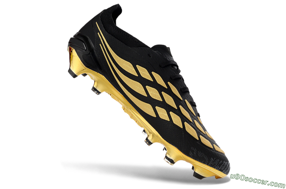 Kaka x Adidas Predator 26 Elite FG Firm Ground Soccer Cleats - Black/Metallic Gold/High Gloss Black 4