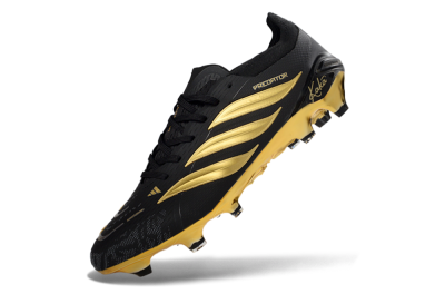 Kaka x Adidas Predator 26 Elite FG Firm Ground Soccer Cleats - Black/Metallic Gold/High Gloss Black