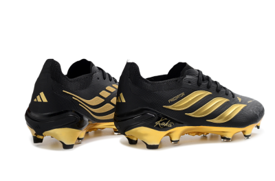 Kaka x Adidas Predator 26 Elite FG Firm Ground Soccer Cleats - Black/Metallic Gold/High Gloss Black