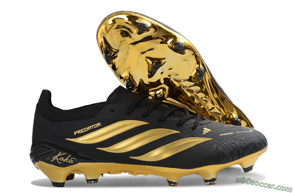 Kaka x Adidas Predator 26 Elite FG Firm Ground Soccer Cleats - Black/Metallic Gold/High Gloss Black 1